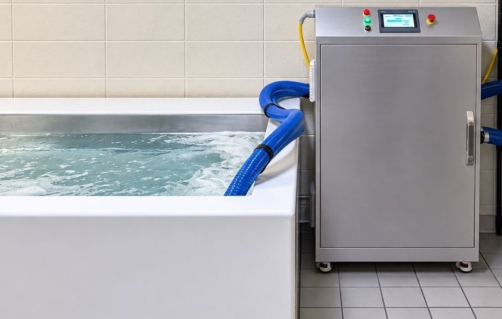 NANO Immersion Facility System beside a hydrotherapy tub